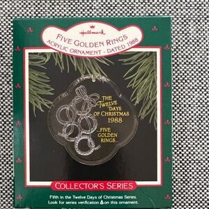 Hallmark Keepsake Five Golden Rings Acrylic Ornament